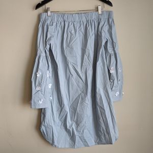 MICHAEL Michael Kors Floral Blue Off Shoulder Dress